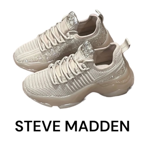 New authentic Steve Madden girls signature sneakers sz 2 display - Picture 1 of 13